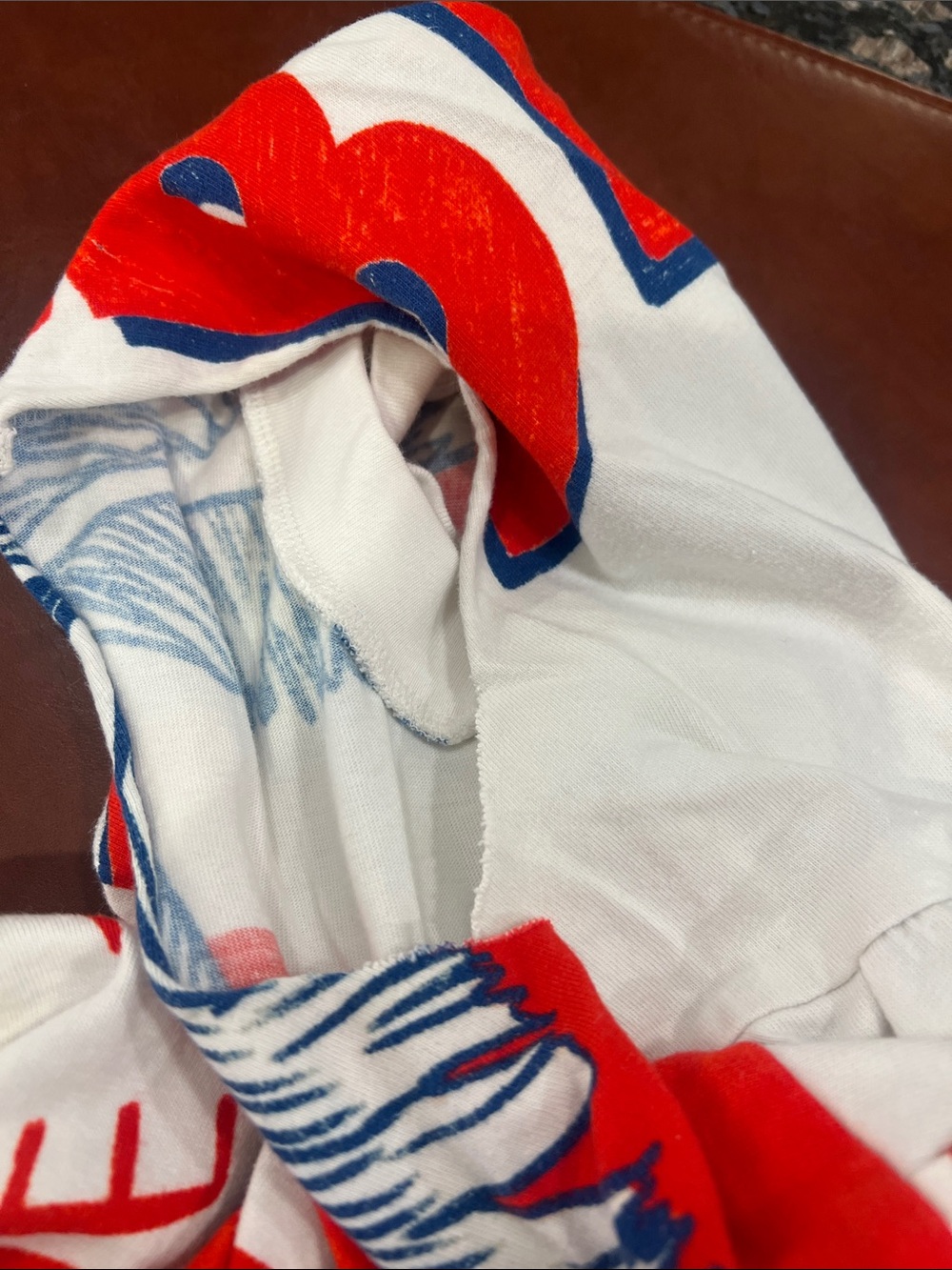FARM Rio for Anthro White Dress with Red and Navy Brazil Graphic small - Picture 6 of 6